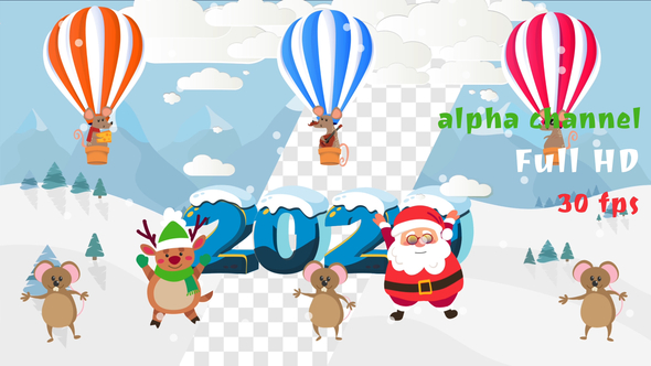 Happy New Year 2020 Greeting Card