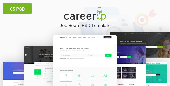 CareerUp - The Most Popular Job Board PSD Template