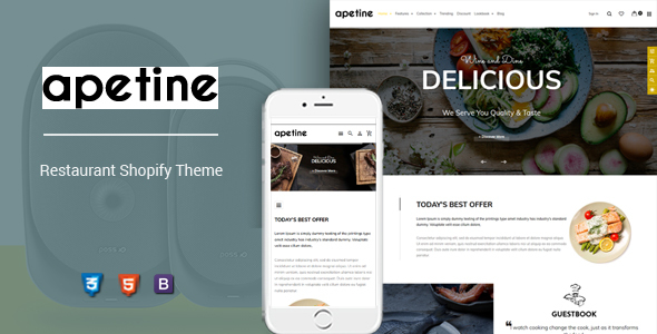 Apetine - Responsive Food & Restaurant Shopify