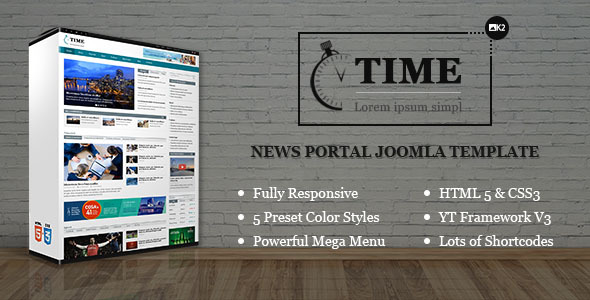 SJ Time - Responsive News Portal Szablon Joomla