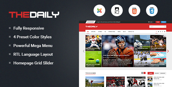 TheDaily - Responsive News Portal Joomla Template