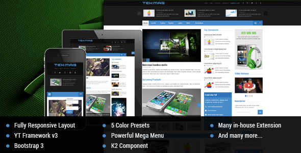 Tekmag -  Technology News/Magazine Joomla Template