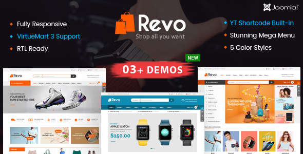 Revo – Multipurpose eCommerce VirtueMart 3 Joomla Template