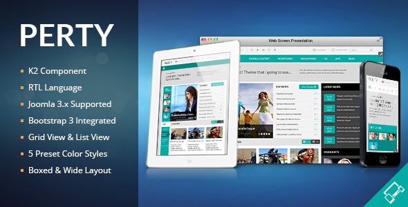 Perty - Responsive News / Magazine Joomla Template