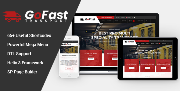 GoFast - Szablon Joomla do transportu i logistyki