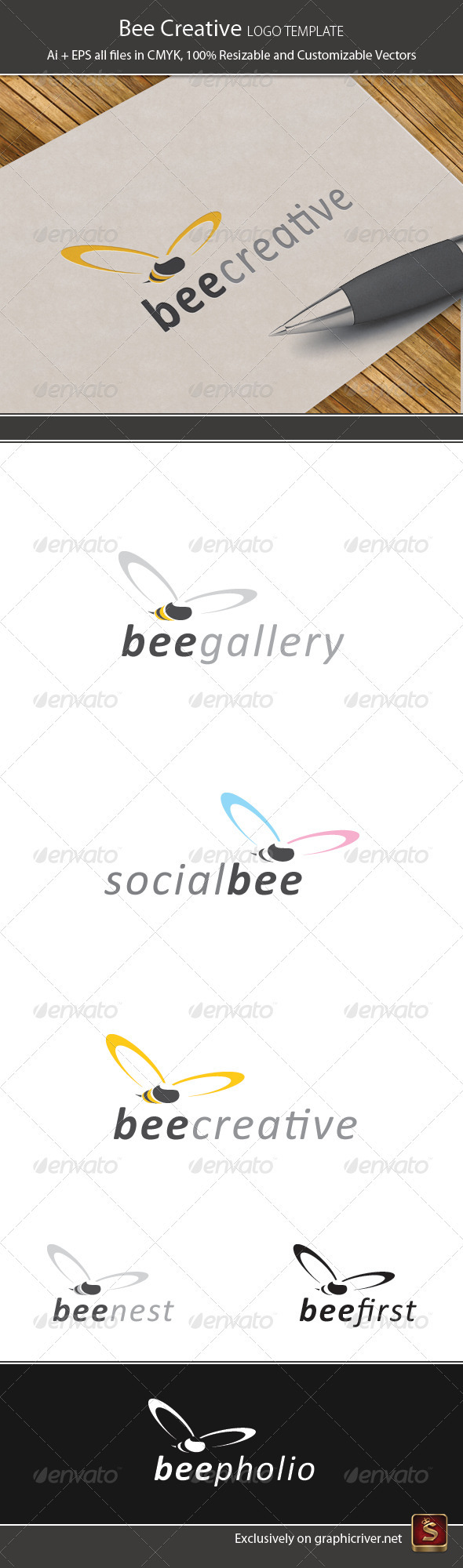 Bee Creative Logo Template