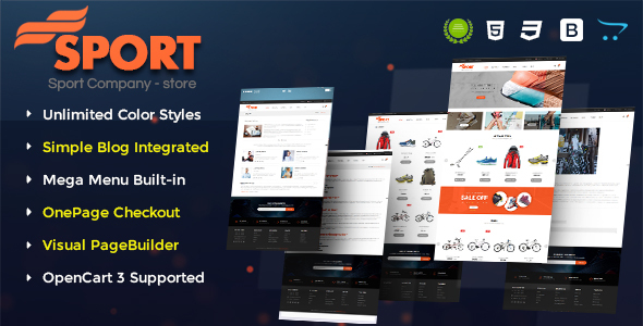 Sport – Multipurpose eCommerce OpenCart 3 Theme