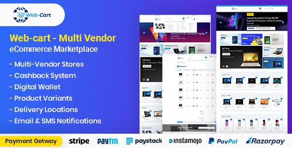 Web-cart - Multi Vendor eCommerce Marketplace