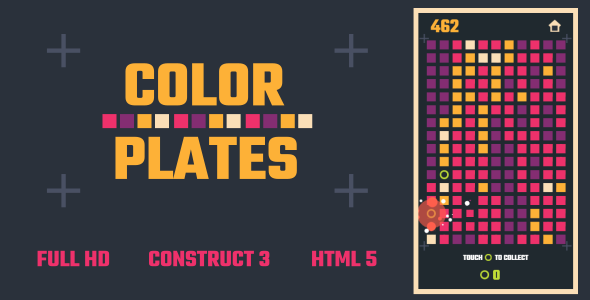 Color Plates - HTML5 Game (Construct3)