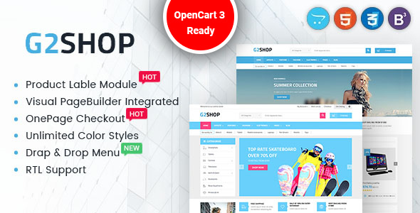 Uniwersalny motyw eCommerce OpenCart - G2shop