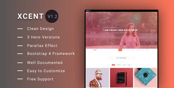 XCENT - Personal Portfolio Template