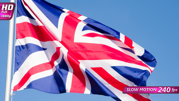 British Flag Waves The Wind