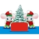 Rats in Christmas Clothes Hold a Sign - GraphicRiver Item for Sale