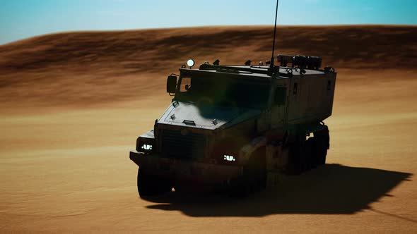 Armoured Military Truck in Desert