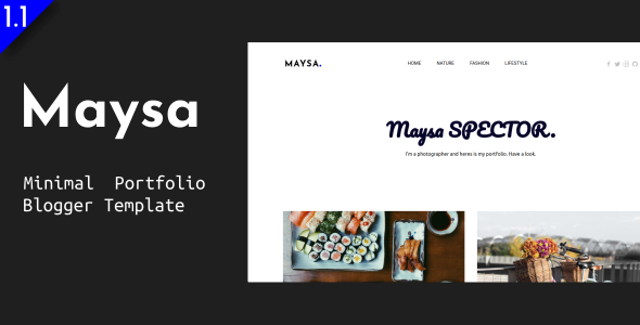 Maysa - Minimal Portfolio Blogger Template