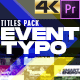 Event Typography - VideoHive Item for Sale
