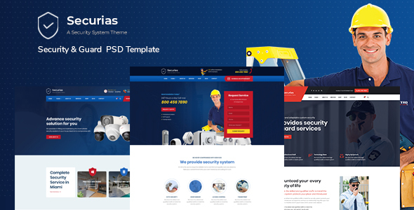 Secrius - Security Services  Multipurpose PSD Template