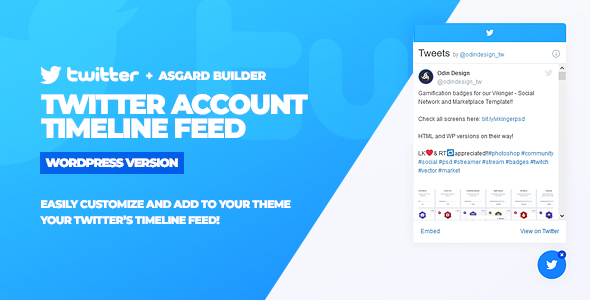 Twitter Timeline Feed WordPress Plugin