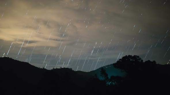 Star Trails In Night Sky