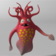 Cartoon squid monster RIGGED - 3DOcean Item for Sale