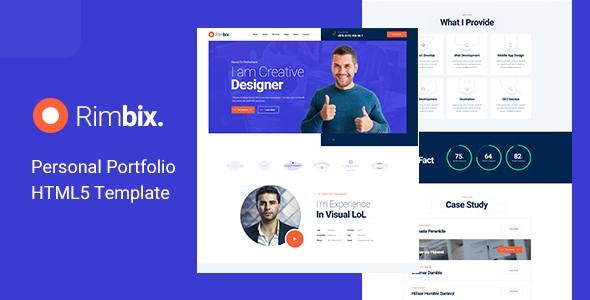 Rimbix – One Page Personal Portfolio HTML5 Template – 0 Sold!