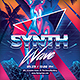 Synth Retro Wave Party Flyer - GraphicRiver Item for Sale