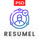 Resumel – Creative CV Resume and Portfolio PSD Template - ThemeForest Item for Sale