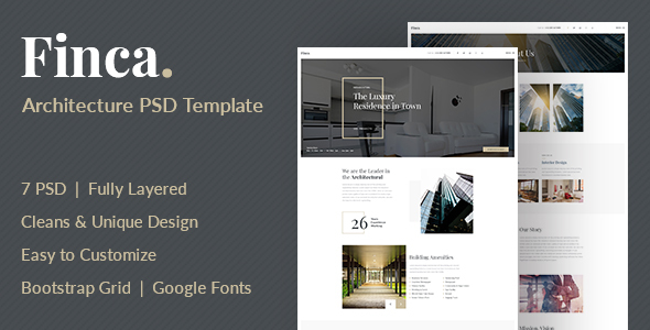 Finca - Architecture PSD Template