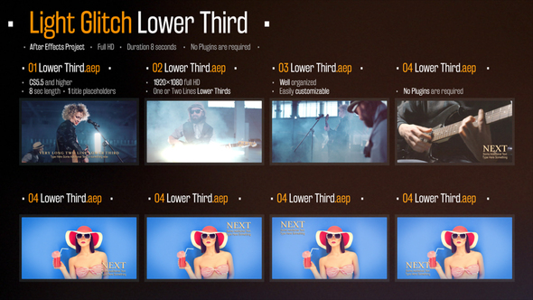 Light Glitch Lower Third alt