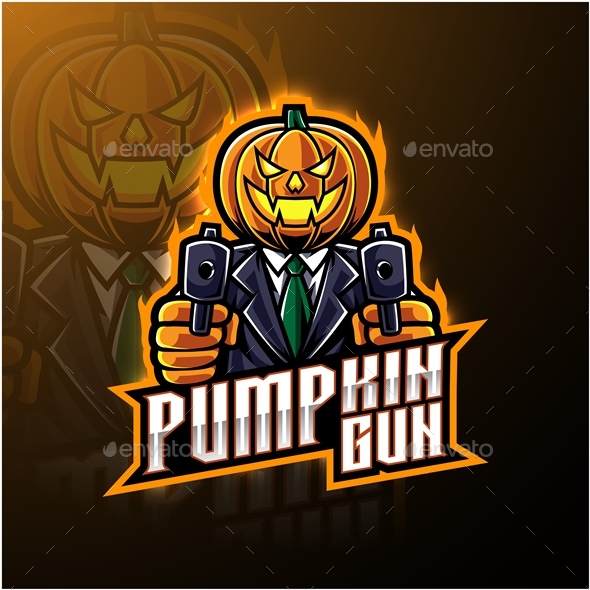 Halloween Pumpkin with Gun