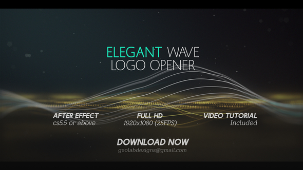 Elegant Wave Logo Opener  l  Particles Lines Logo Opener