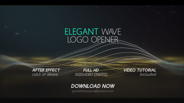 Elegant Wave Logo Opener  l  Particles Lines Logo Opener alt