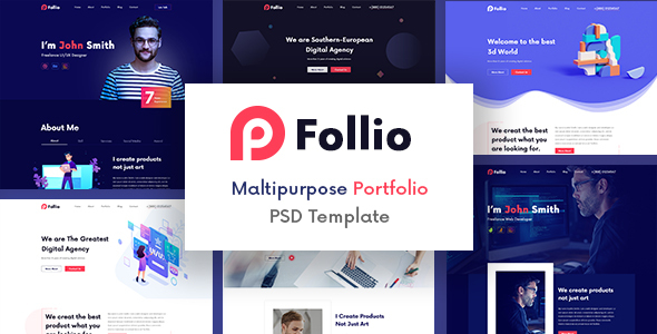 Follio - Multipurpose Portfolio PSD Template