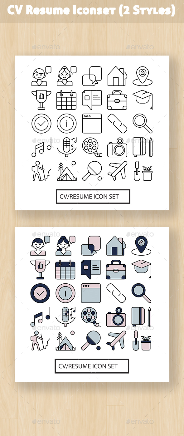 CV And Resume Shop Iconset