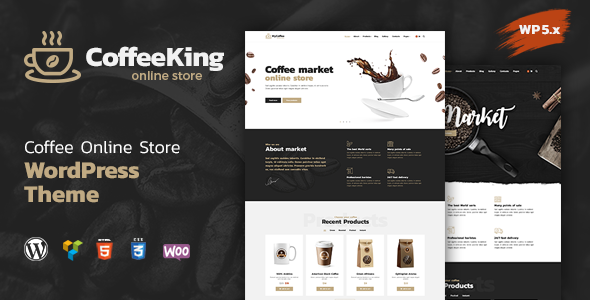 CoffeeKing - Coffee Shop & Drinks Online Store WordPress Theme