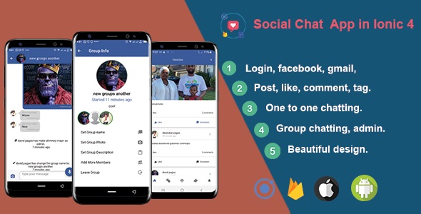 Social Chat - Ionic 5 Real-Time Firebase