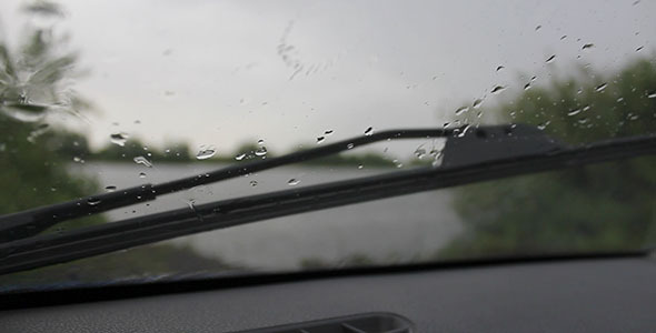Rain On Car Windshield