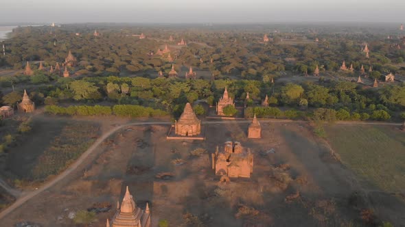 Aerial view of Old Bagan temple site.