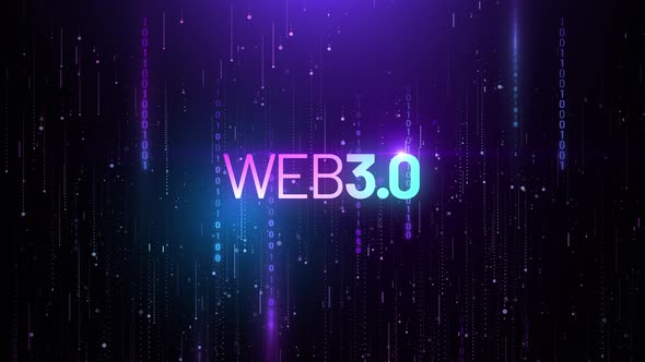 Web 3.0 Binary Matrix Digital Animation