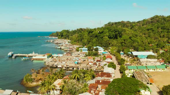 City and Port on Balabac Island Palawan Philippines