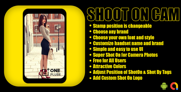 Shot On CAM | ShotOn Stamp Camera | Auto Add ShotOn Camera photo| Android App | Admob Ads