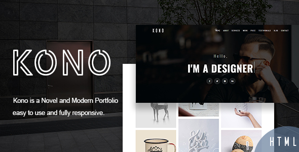 Kono - Personal Portfolio and Resume Template