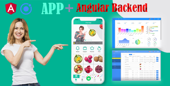 Ionic 5 Fruit Full App with Firebase/Angular Dashboard backend