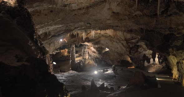 Beautiful Shots of Karst Cave Lipa Cave Situated Serbia East Europe