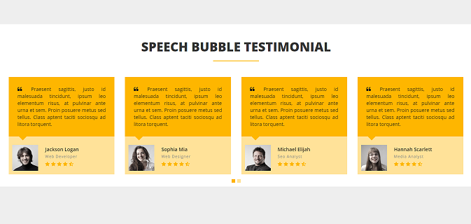 theme testimonial speech bubble box