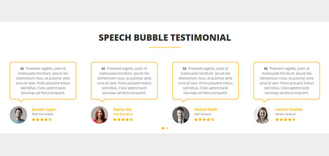 themes testimonial speech bubble border carousel