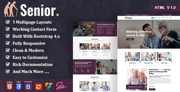 Senior - Elder Care HTML Template