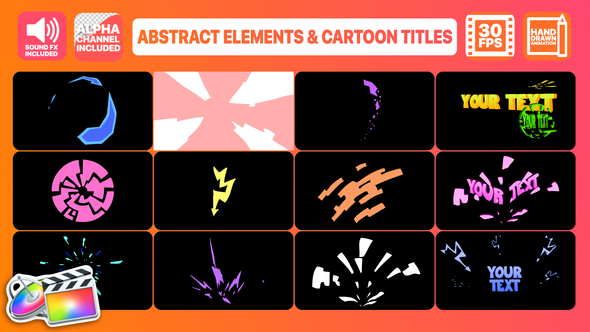 Abstract Shapes And Cartoon Titles | FCPX