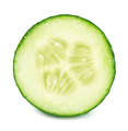 Slice of cucumber isolated on white. - PhotoDune Item for Sale