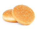 Two sandwich bun with sesame seeds isolated on white background. - PhotoDune Item for Sale